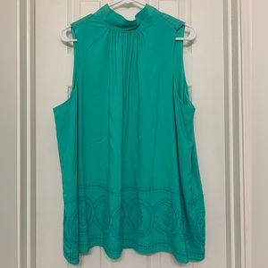 Crown & Ivy Embroidered Sleeveless Dress Top